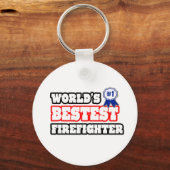 Porte-clés Le meilleur pompier du monde (Recto)