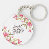 Porte-clés Le meilleur porte - clé du jour de mère de maman (Dos)