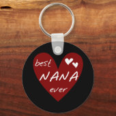 Porte-clés Le meilleurs T-shirts et cadeaux de Nana de coeur (Recto)