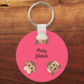 Porte-clés Le mignon singe Emojis (Recto)