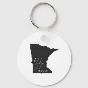 Porte-clés Le Minnesota I l'aiment énoncent ici le noir de