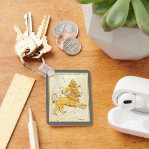 Porte-clés Le miroir de Leo le lion Vintage Constellation Ura