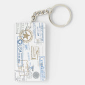 Porte-clés Le monde est un porte - clé de livre (Dos)