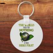 Porte-clés Le monde ne vous doit rien qu'il était ici d'abord (Recto)