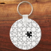 Porte-clés Le Motif de pièce de casse-tête manquant (Recto)