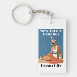 Porte-clés Le New Jersey échoue la ville d'océan de ~