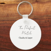 Porte-clés Le nom de couple parfait mariage simple (Verso)