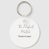 Porte-clés Le nom de couple parfait mariage simple (Verso)