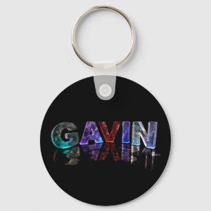 Porte-clés Le nom Gavin en lumières 3D (photo)