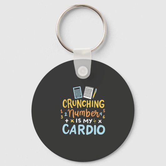Porte-clés Le Numéro D'Arrêt Comptable Est Mon Cardio (Recto)