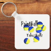 Porte-clés Le Paintball prend des balles (Recto)