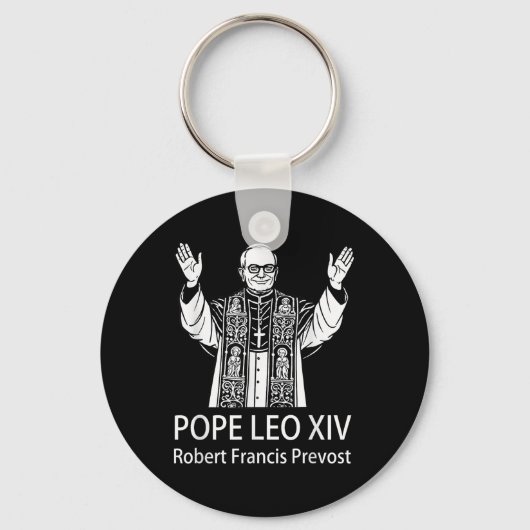 Porte-clés Le pape Leo Xiv Robert Francis Prevost (Recto)