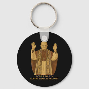 Porte-clés Le Pape Leo Xiv Robert Francis Prévost Pape 2025