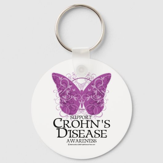 Porte-clés Le papillon de la maladie de Crohn (Recto)