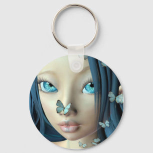 Porte-clés Le papillon embrasse le porte - clé