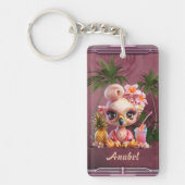 Porte-clés Le paradis rose, un flamant doux (Devant)