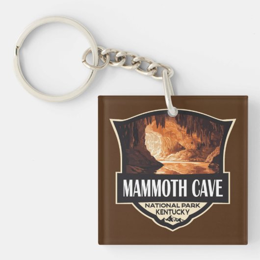 Porte-clés Le parc national Mammoth Cave Illustration Art rét (Devant)