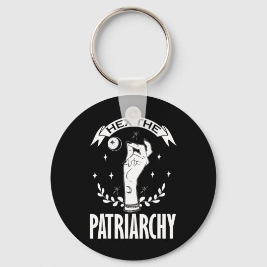 Porte-clés Le Patriarcat Witchcraft Phase Lune Feminist Witc (Recto)