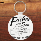 Porte-clés Le père et le fils Fist bump (Recto)