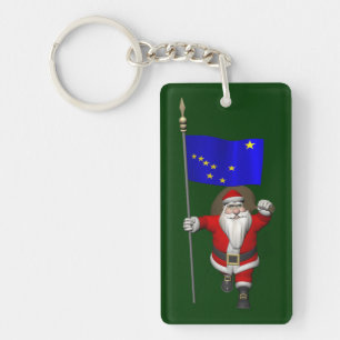 Porte-clés Le Père Noël Avec L'Enseigne De L'Alaska