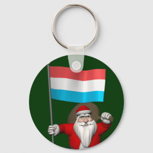 Porte-clés Le Père Noël Avec L'Enseigne Luxembourg