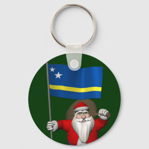 Porte-clés Le Père Noël Avec L'Ensigne De Curaçao