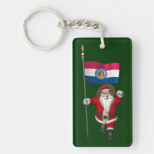 Porte-clés Le Père Noël Avec L'Ensigne Du Missouri