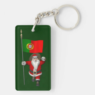Porte-clés Le Père Noël Avec L'Ensigne Du Portugal