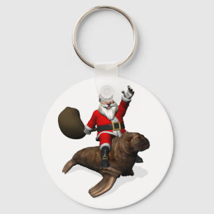 Porte-clés Le Père Noël En Route Sur Walrus