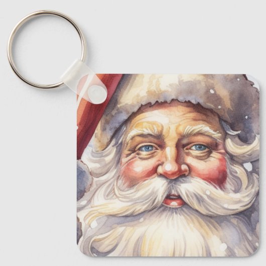 Porte-clés Le Père Noël rétro dans un Noël Casquette rouge (Recto)