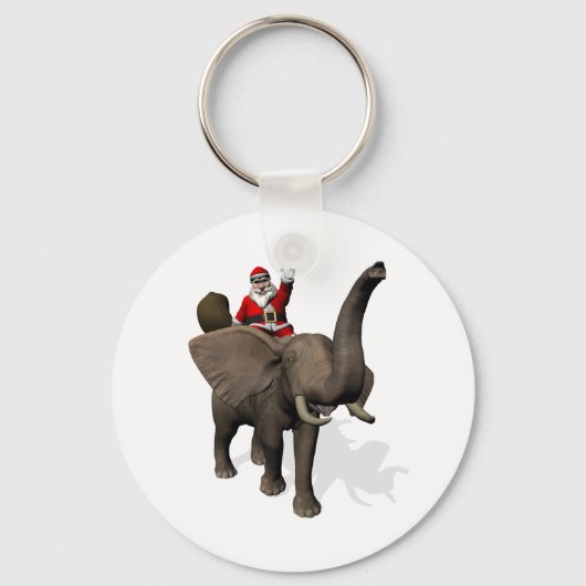 Porte-clés Le Père Noël Se Rend Sur Elephant (Recto)