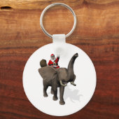 Porte-clés Le Père Noël Se Rend Sur Elephant (Recto)