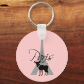 Porte-clés Le petit chien à Paris (Recto)