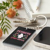 Porte-clés Le pingouin est mon esprit animal (Devant droit)