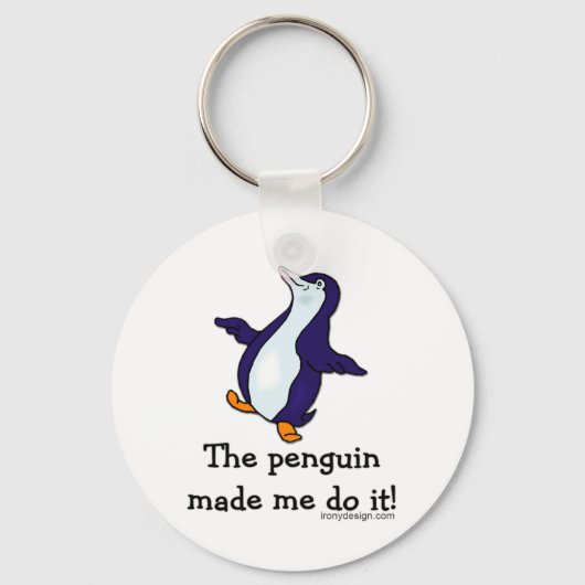 Porte-clés Le pingouin m'a fait le faire ! Spoof (Recto)
