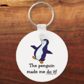 Porte-clés Le pingouin m'a fait le faire ! Spoof (Verso)