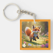 Porte-clés "Le plaisir de la prairie de Fox Pup" (Devant)
