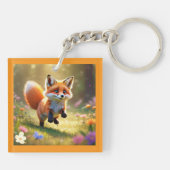 Porte-clés "Le plaisir de la prairie de Fox Pup" (Dos)