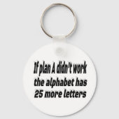 Porte-clés Le Plan N'A Pas Fonctionné Citation Motivationnell (Recto)