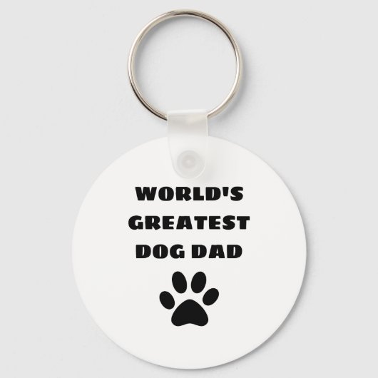 Porte-clés Le plus grand papa de chien du monde texte personn (Recto)