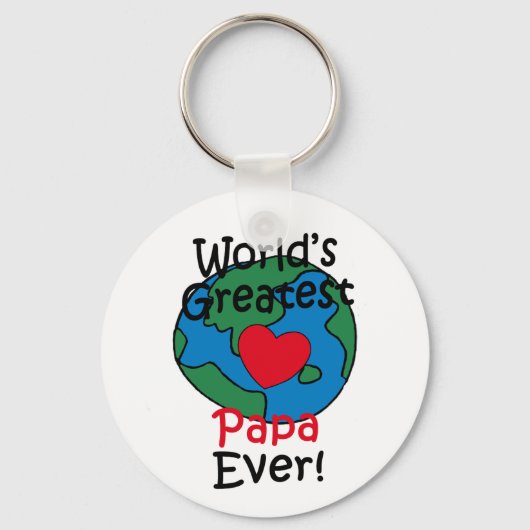 Porte-clés Le plus grand Papa Heart du monde (Recto)