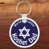 Porte-clés Le plus grand papa Kosher du monde (Recto)