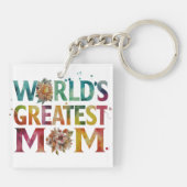 Porte-clés Le plus grand Porte - clé maman du monde (Dos)