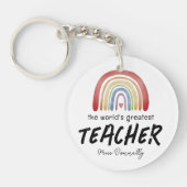 Porte-clés Le plus grand professeur du monde Rainbow (Devant)