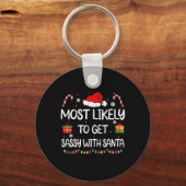 Porte-clés Le Plus Probable À Obtenir Sy Avec Père Noël Funny (Recto)