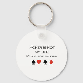 Porte-clés Le poker n'est pas mon T-shirt de vie