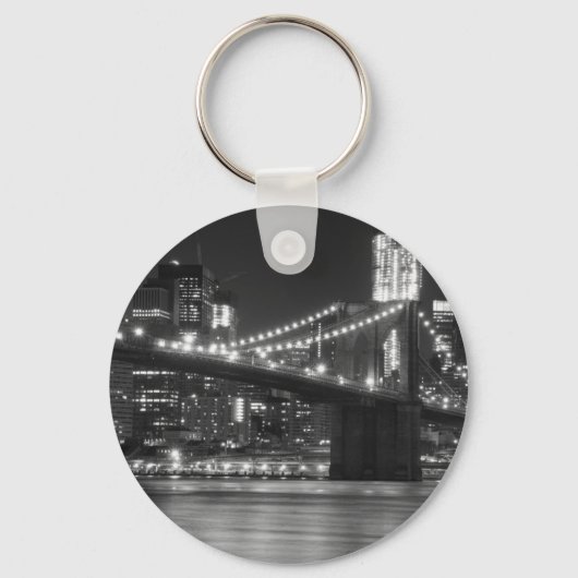 Porte-clés Le pont Brooklyn - noir et blanc (Recto)