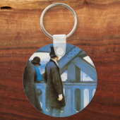 Porte-clés Le Pont de l'Europe par Gustave Caillebotte (Recto)