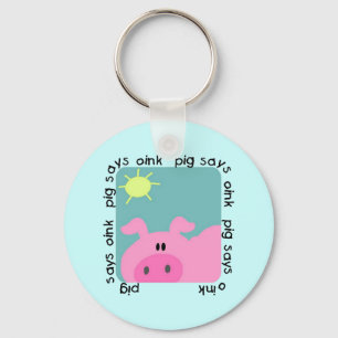 Porte-clés Le porc indique krouik-krouik des T-shirts et des