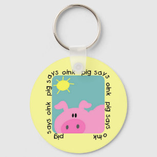 Porte-clés Le porc indique krouik-krouik des T-shirts et des